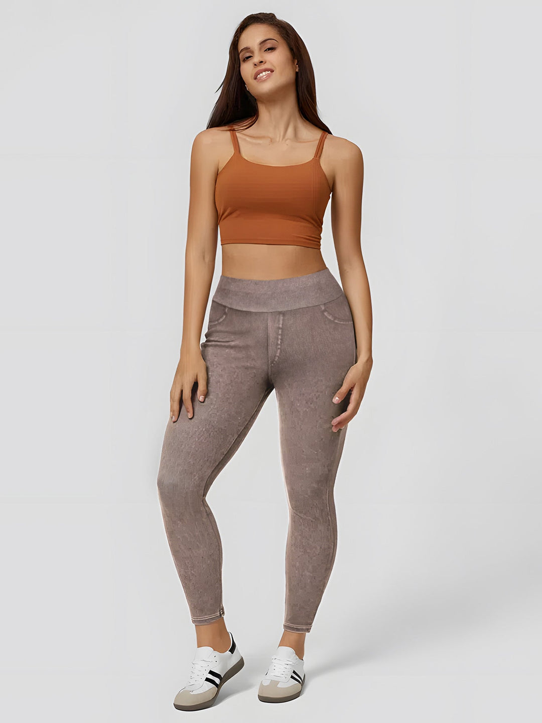 Women's High Waist Skinny Jeggings – Pull-On Stretch Denim Look