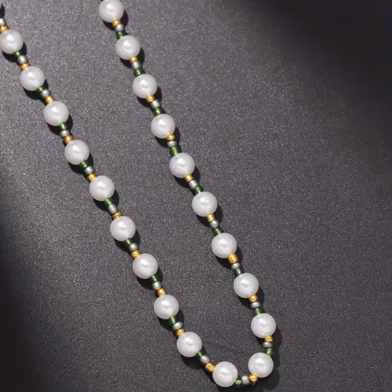 Faux Pearl Beaded Necklace | & Accents | Adjustable