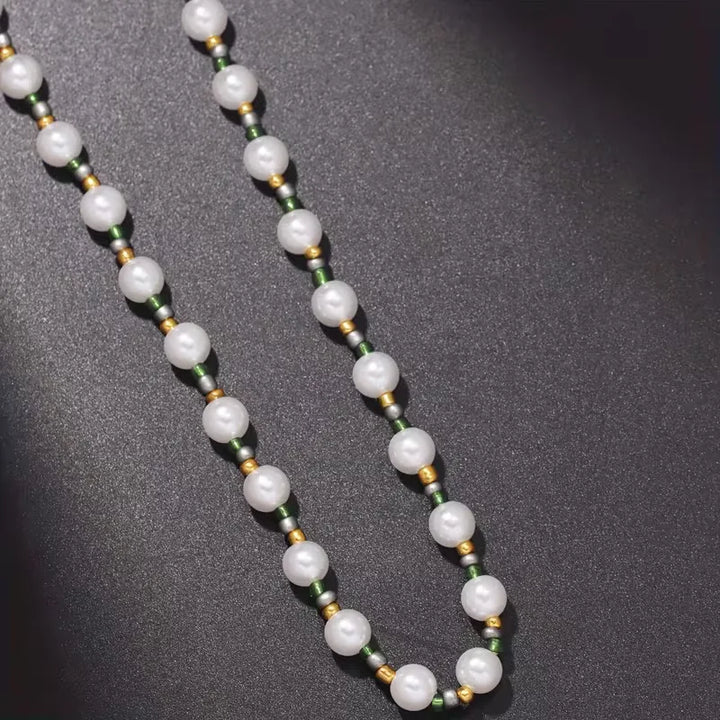 Faux Pearl Beaded Necklace | & Accents | Adjustable