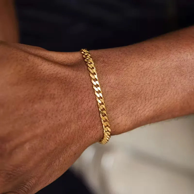 Men's Bracelet Set – Cuban Link & Rope Chain Duo