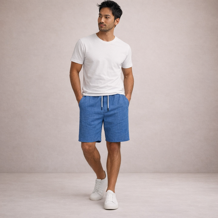 Men's Linen Summer Shorts – Relaxed Fit Drawstring Waist