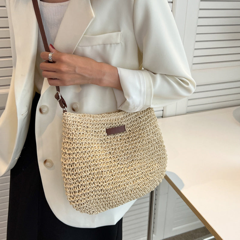 Woven Tote Bag for Women – Spacious Bohemian Shoulder Bag