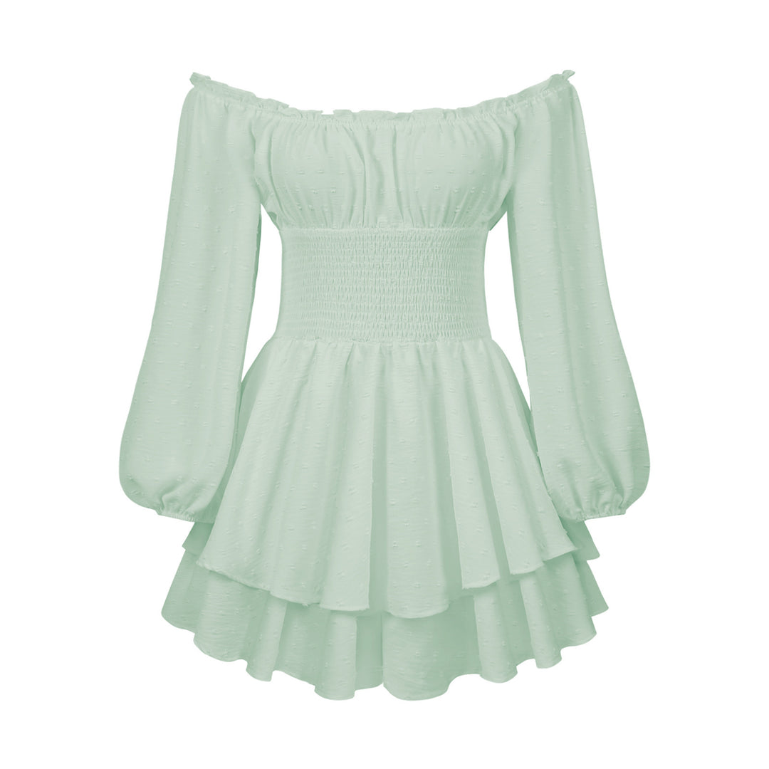 Women's Off-Shoulder Ruffle Jumpsuit – Long Sleeve