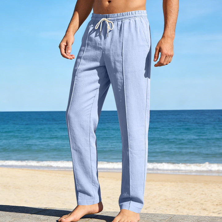 Men's Relaxed-Fit Breathable Casual Trousers – Straight-Leg Everyday
