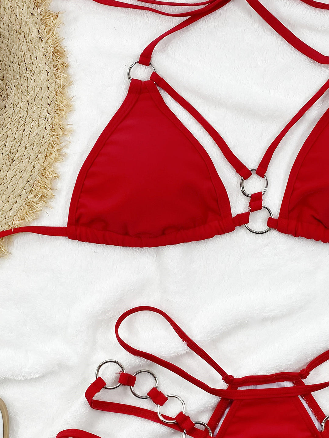 Women's Bikini Set – Solid Color Two-Piece Swimsuit