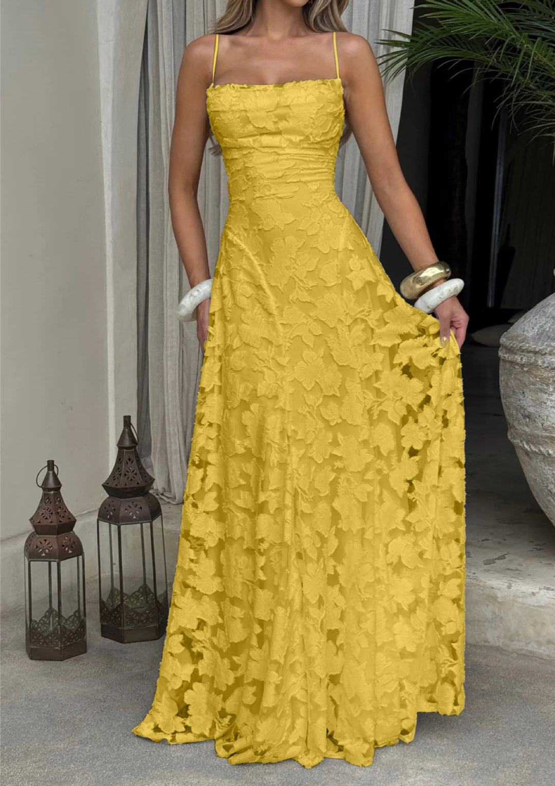 Lace Maxi Dress – Feminine Flowy Silhouette for Women