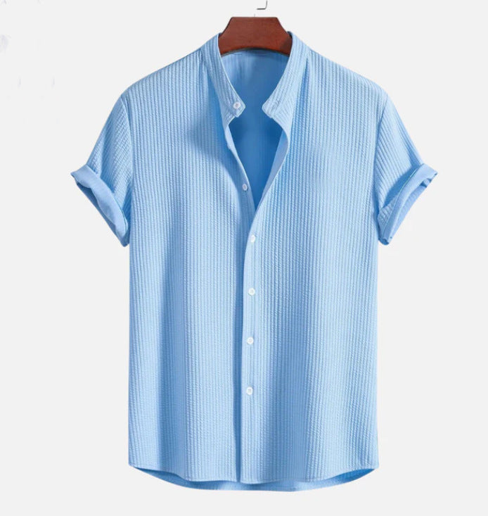 Men's Short Sleeve Button Up Shirt – Relaxed Loose Summer Fit