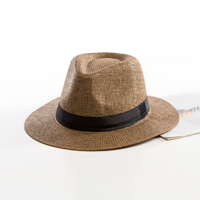 Women's Woven Fedora Sun Hat – Ribbon Band & Wide Brim