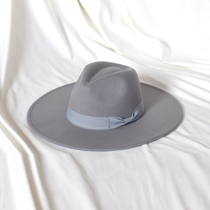 Fedora Hat – Felt Structured Crown & Ribbon Band Detail