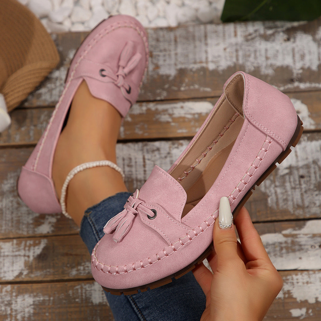 Women's Flat Loafers Round Toe Non-Slip Sole – Soft Comfortable Everyday