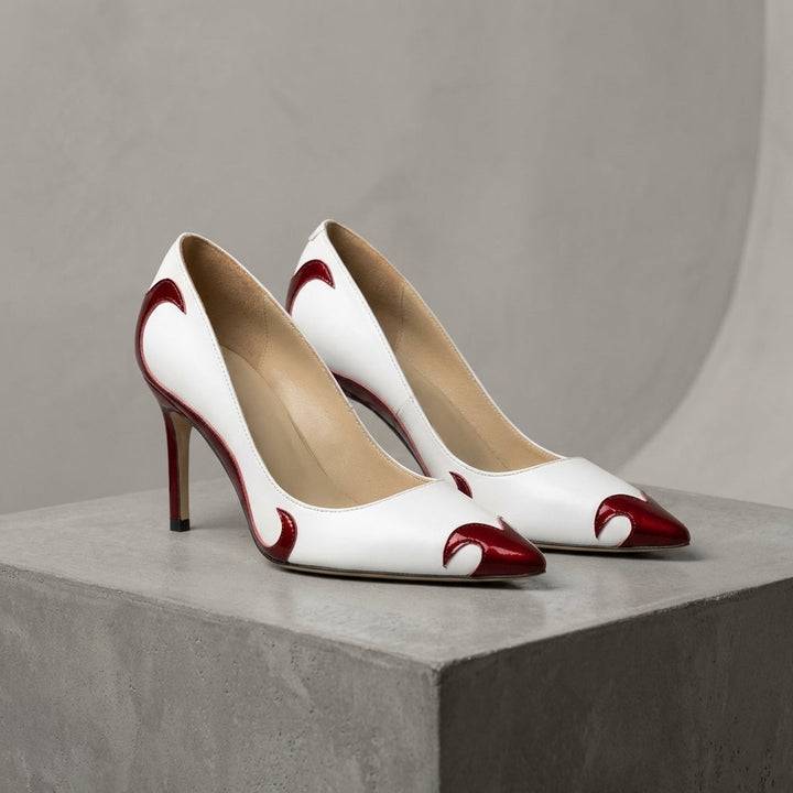 Women's Pointed Toe Heels Smooth Leather – Sculpted Arch Support