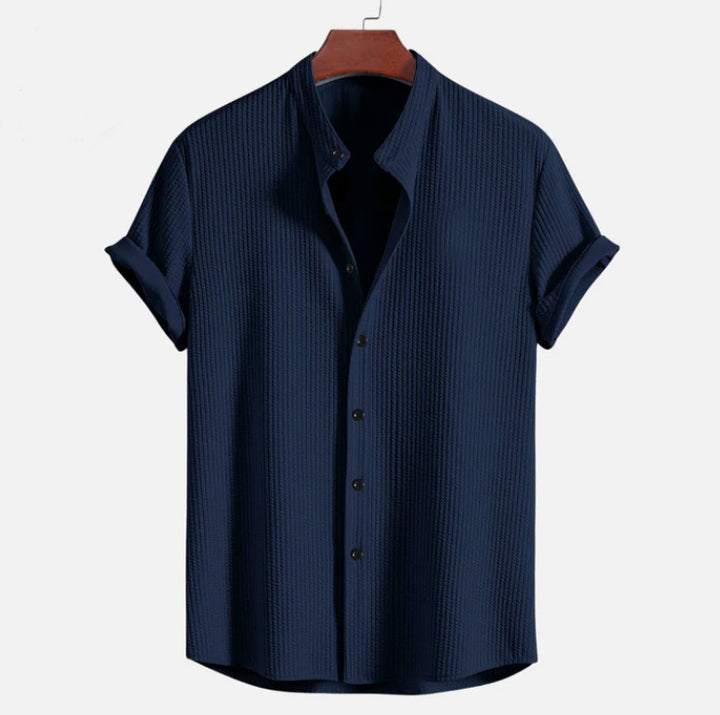 Men's Short Sleeve Button Up Shirt – Relaxed Loose Summer Fit