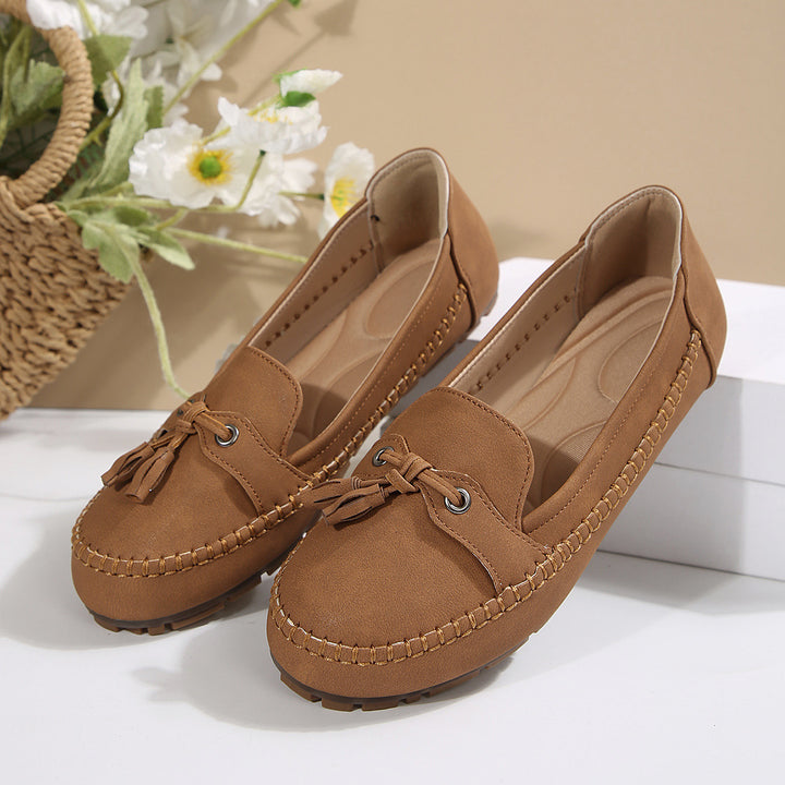 Women's Flat Loafers Round Toe Non-Slip Sole – Soft Comfortable Everyday