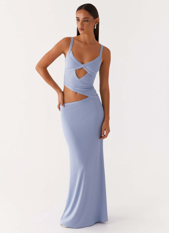 Women's Open Back Maxi Dress Deep V-Neck – Spaghetti Criss-Cross