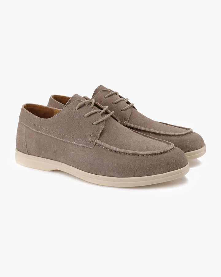 Men's Premium Suede Lace-Up Shoes – Lightweight Cushioned Dress Shoe