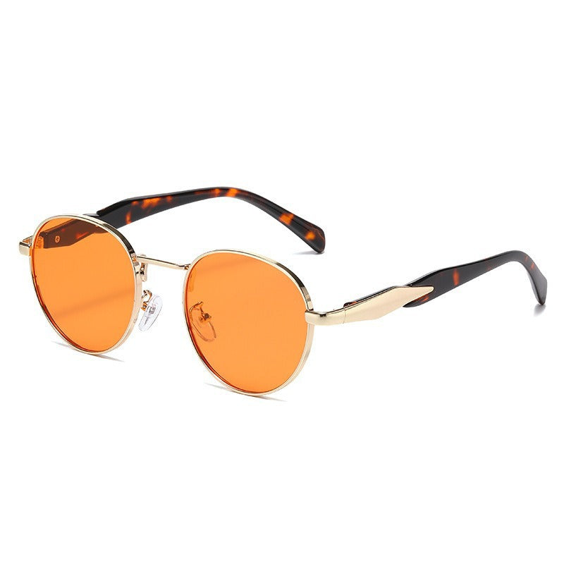 Round Sunglasses for Women – Metal Frame UV Retro Lens