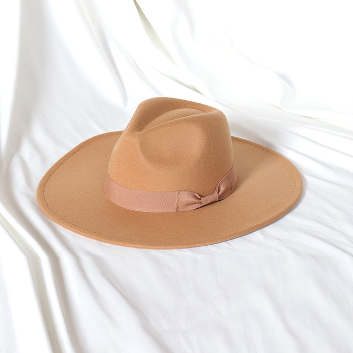 Fedora Hat – Felt Structured Crown & Ribbon Band Detail
