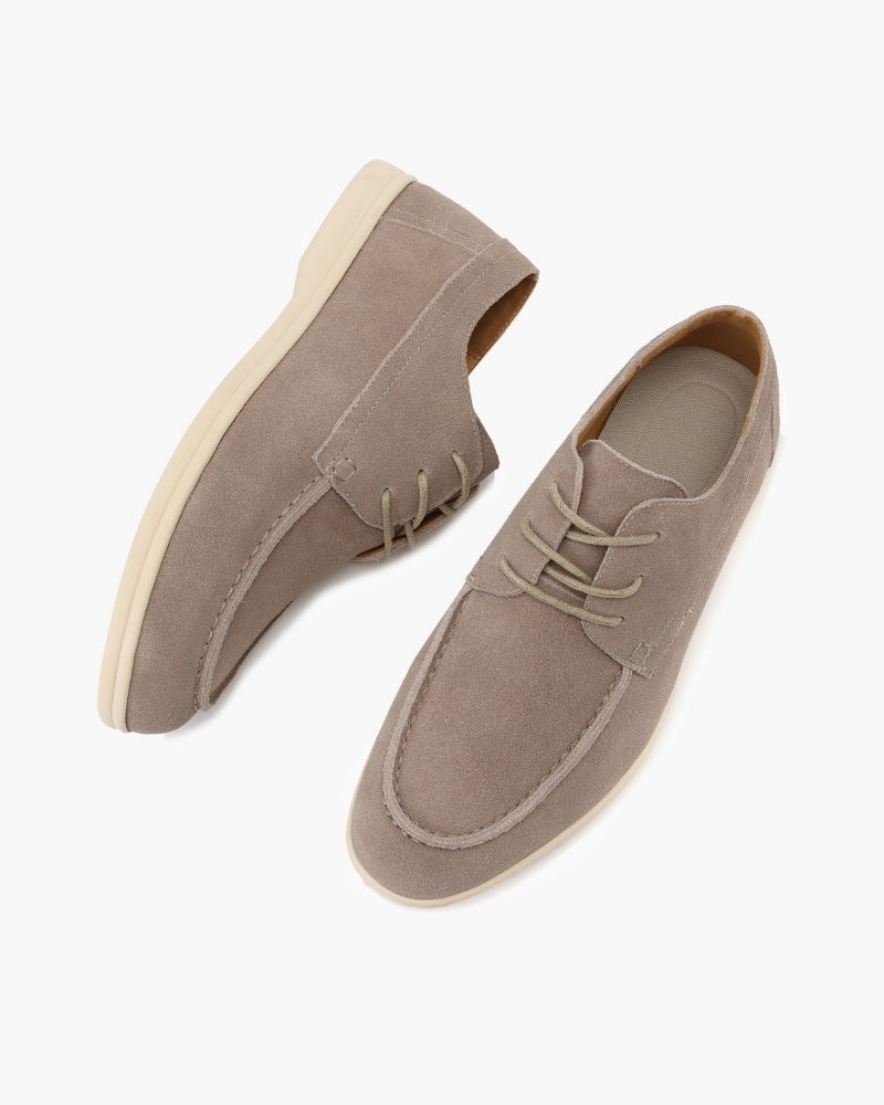 Men's Premium Suede Lace-Up Shoes – Lightweight Cushioned Dress Shoe