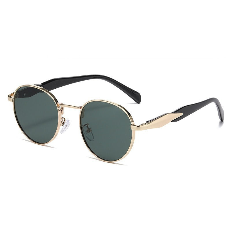Round Sunglasses for Women – Metal Frame UV Retro Lens