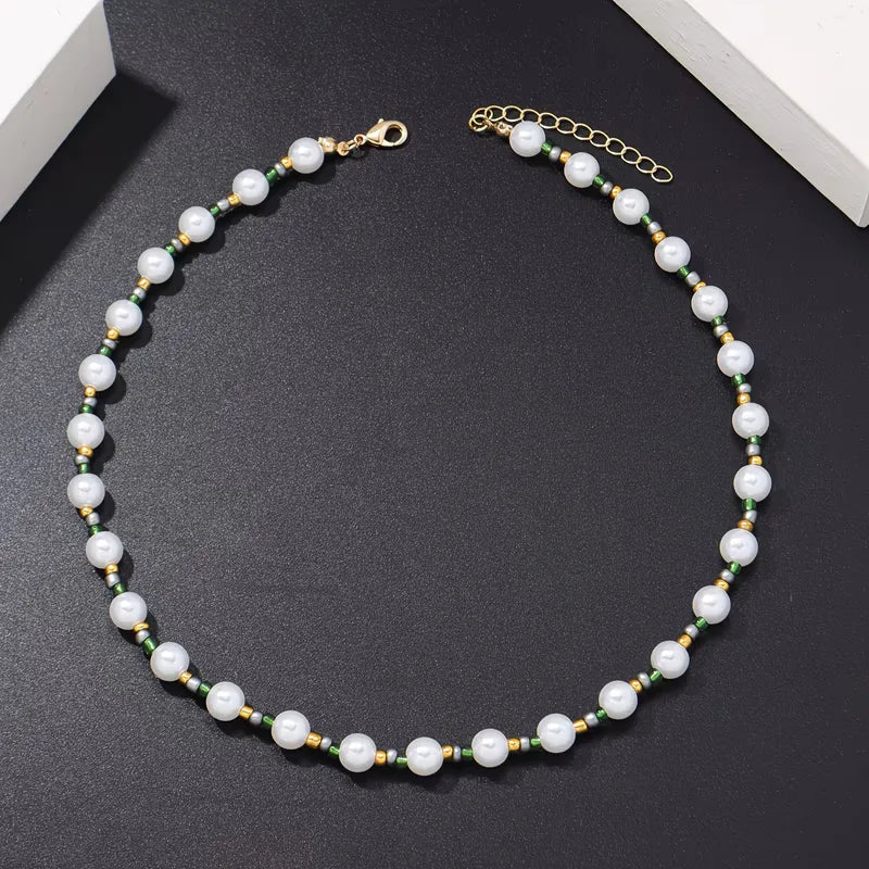 Faux Pearl Beaded Necklace | & Accents | Adjustable