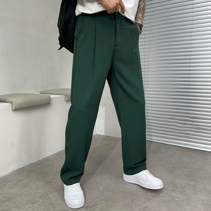 Men's Ice Silk Casual Trousers Loose Fit – Lightweight Summer Straight