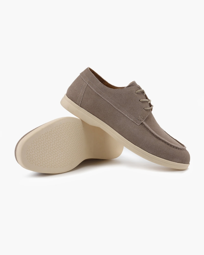 Men's Premium Suede Lace-Up Shoes – Lightweight Cushioned Dress Shoe