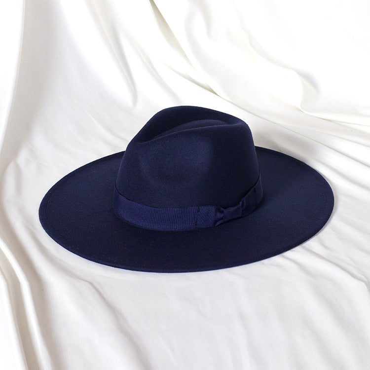 Fedora Hat – Felt Structured Crown & Ribbon Band Detail