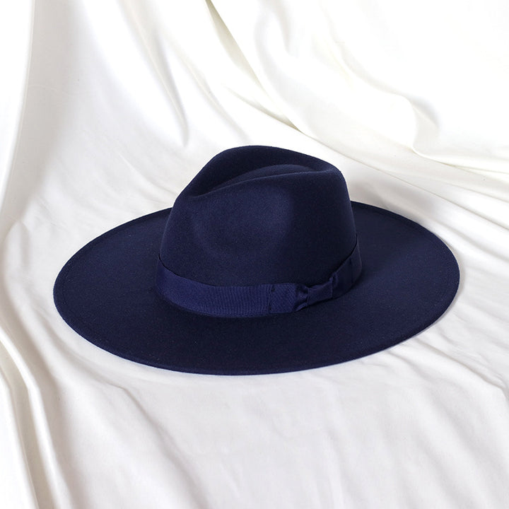 Fedora Hat – Felt Structured Crown & Ribbon Band Detail