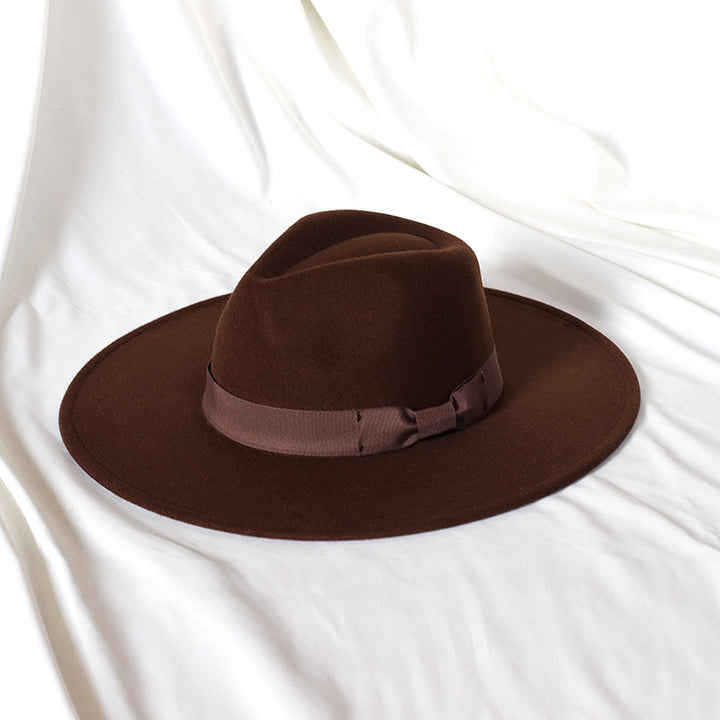 Fedora Hat – Felt Structured Crown & Ribbon Band Detail