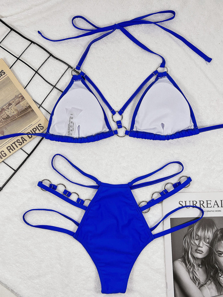 Women's Bikini Set – Solid Color Two-Piece Swimsuit
