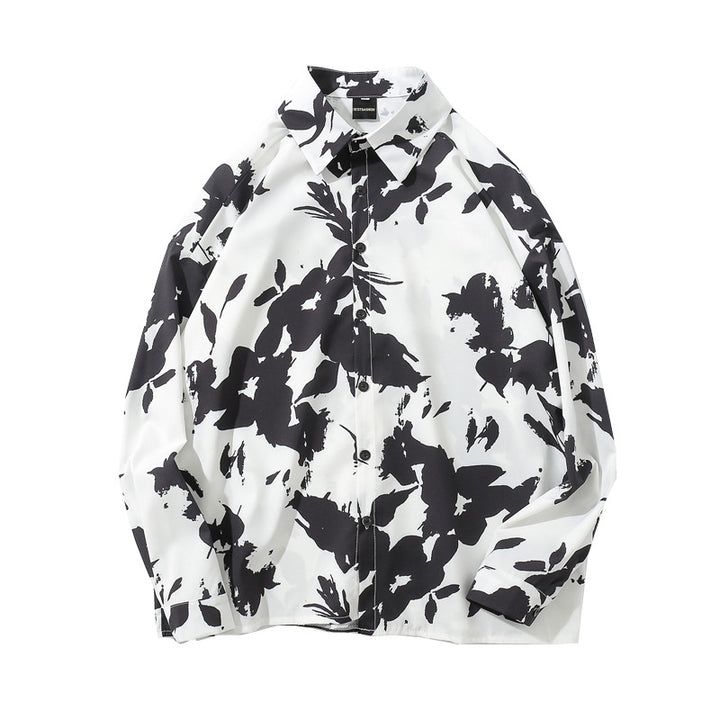Women's Floral Long Sleeve Loose Shirt – Relaxed Fit