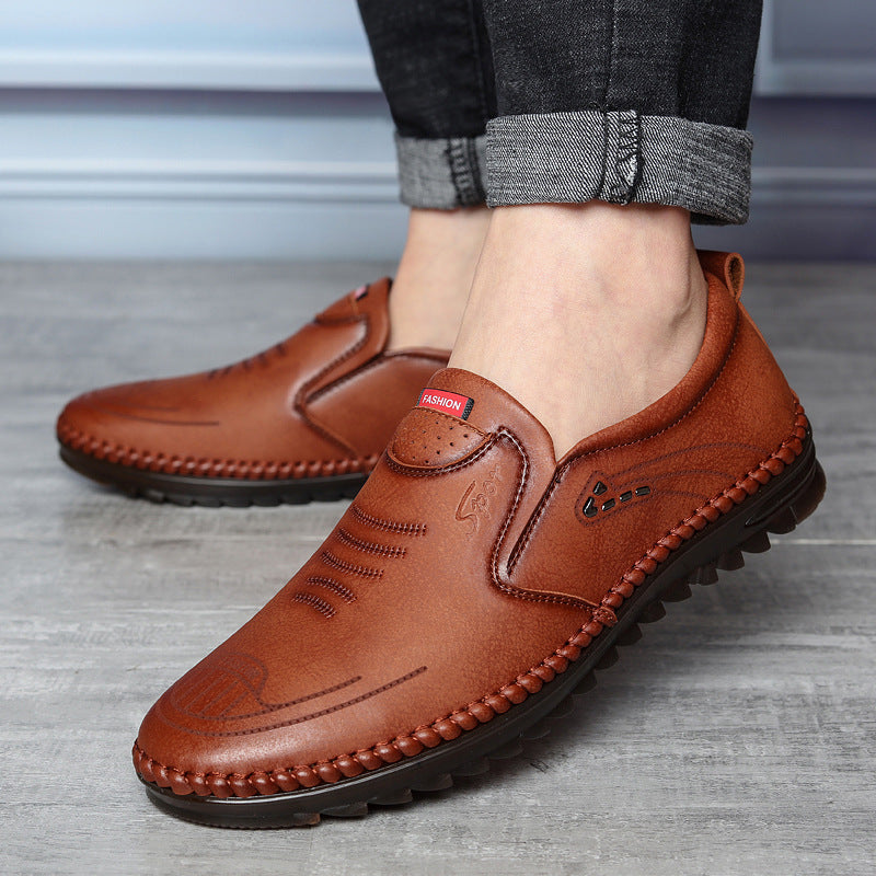 Men's Leather Loafers – Slip-On Moccasin Welt & Round Toe