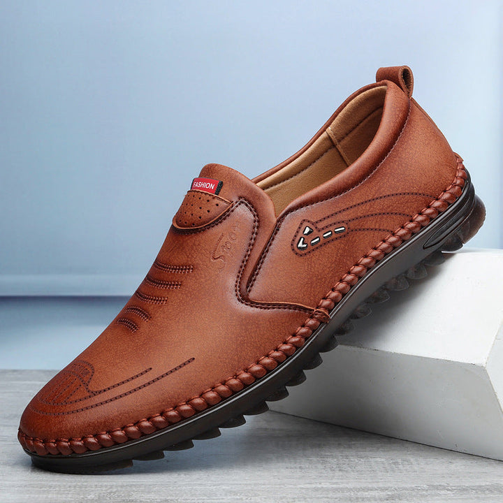 Men's Leather Loafers – Slip-On Moccasin Welt & Round Toe