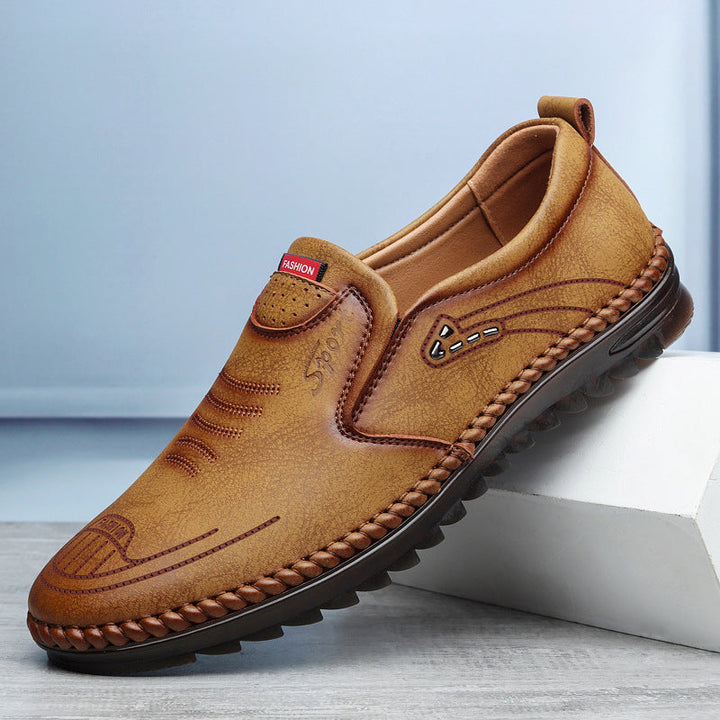 Men's Leather Loafers – Slip-On Moccasin Welt & Round Toe