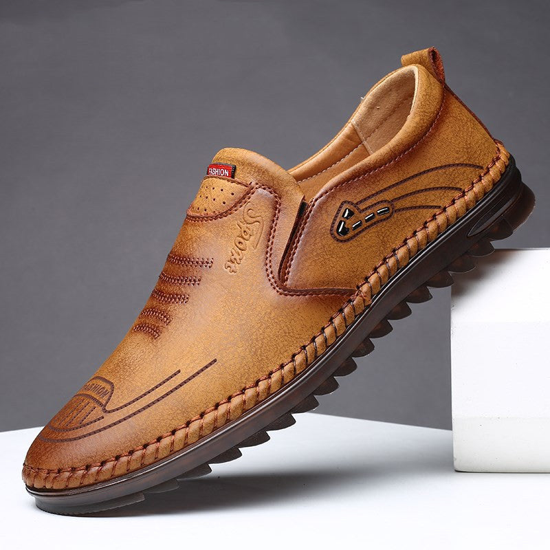 Men's Leather Loafers – Slip-On Moccasin Welt & Round Toe