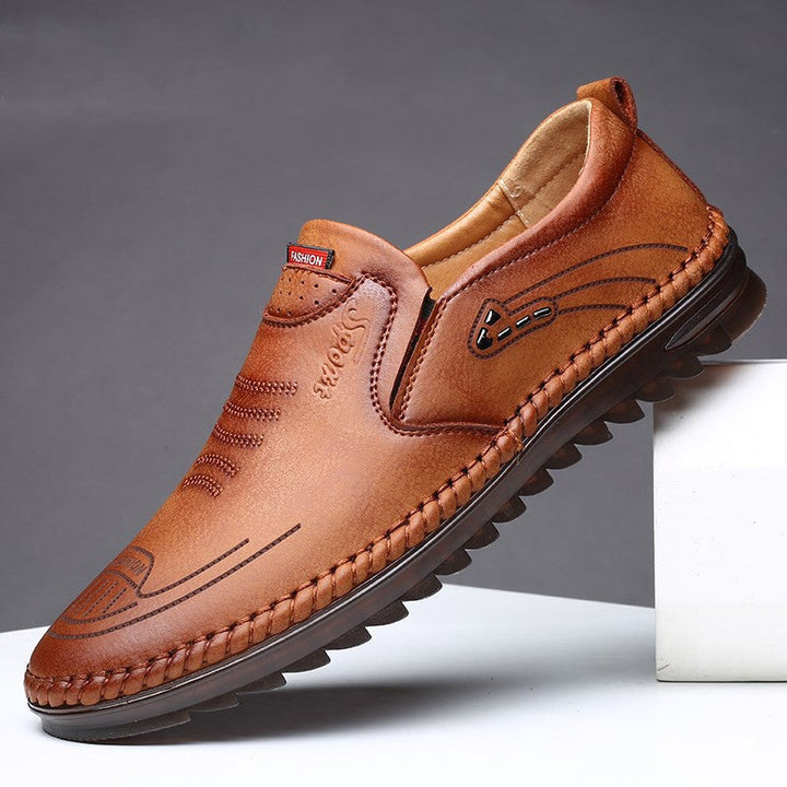 Men's Leather Loafers – Slip-On Moccasin Welt & Round Toe
