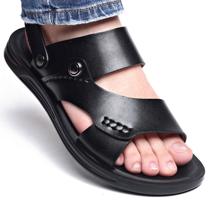 Women's Double Strap Slide Sandals – Low-Profile Casual Flats