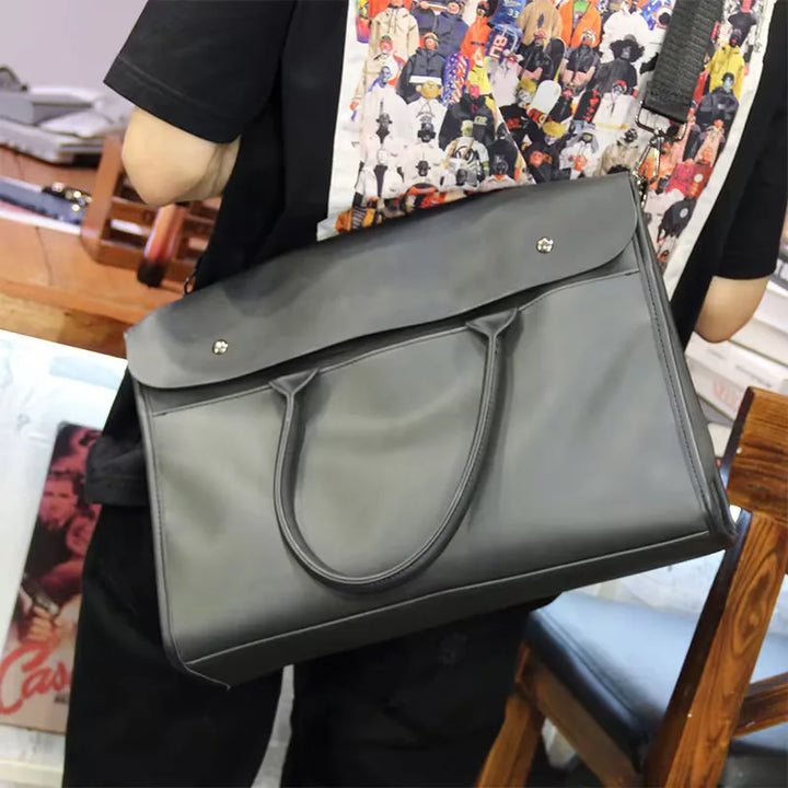 Mens Laptop Bag – Structured Flap Closure & Dual Handles