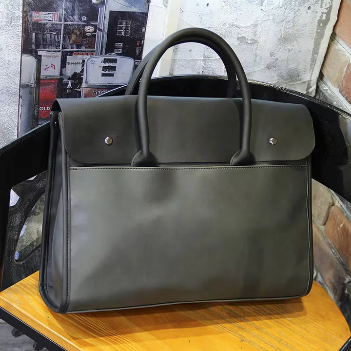 Mens Laptop Bag – Structured Flap Closure & Dual Handles