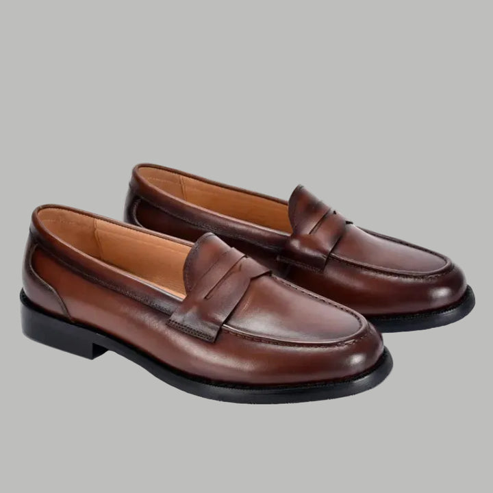 Penny Loafers Men – Slip-On Leather-Look Dress Shoe