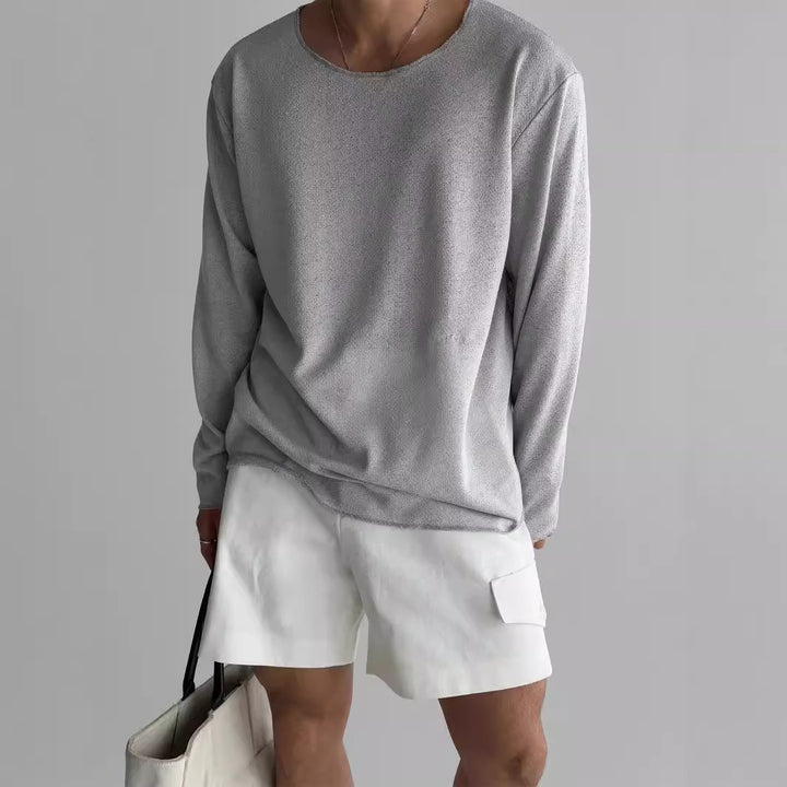 Men's Crew Neck Long Sleeve T-Shirt – Classic Fit Essential