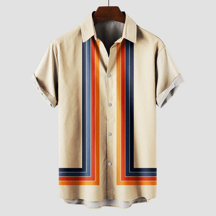 Men's Short Sleeve Casual Shirt – Retro Printed Summer Style
