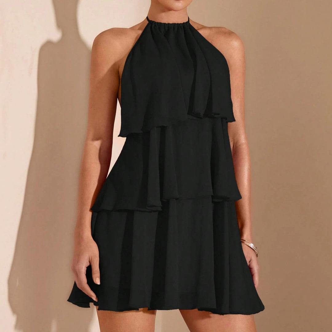 Flowy Mini Dress – Volant Layer & A-Line Feminine Cut
