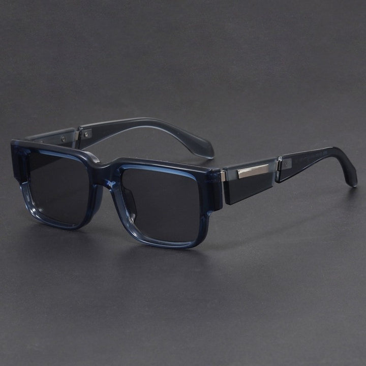 Square Frame Sunglasses Thick Acetate UV400 Protection