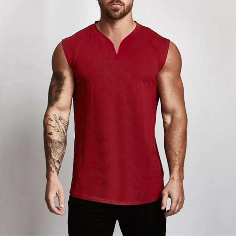 Men's Training Vest – Sleeveless V-Neck Lightweight Active Fit