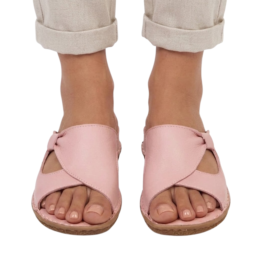 Women's Lightweight Flat Sandals – Slip-On Rubber Outsole