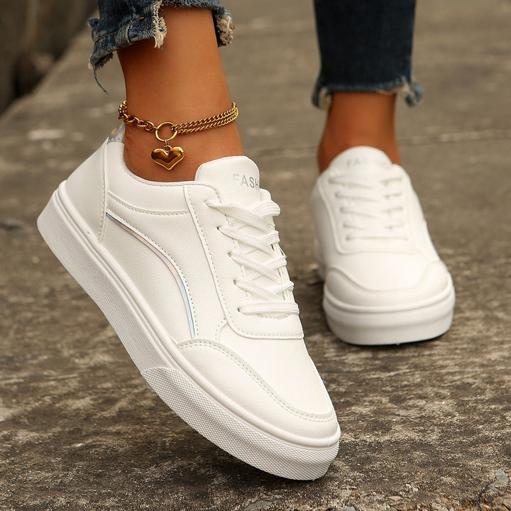 Women's Orthopedic Sneakers Lace-Up Thick Sole – Round Toe Flat