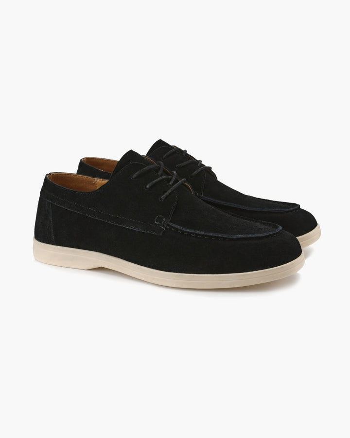 Men's Premium Suede Lace-Up Shoes – Lightweight Cushioned Dress Shoe