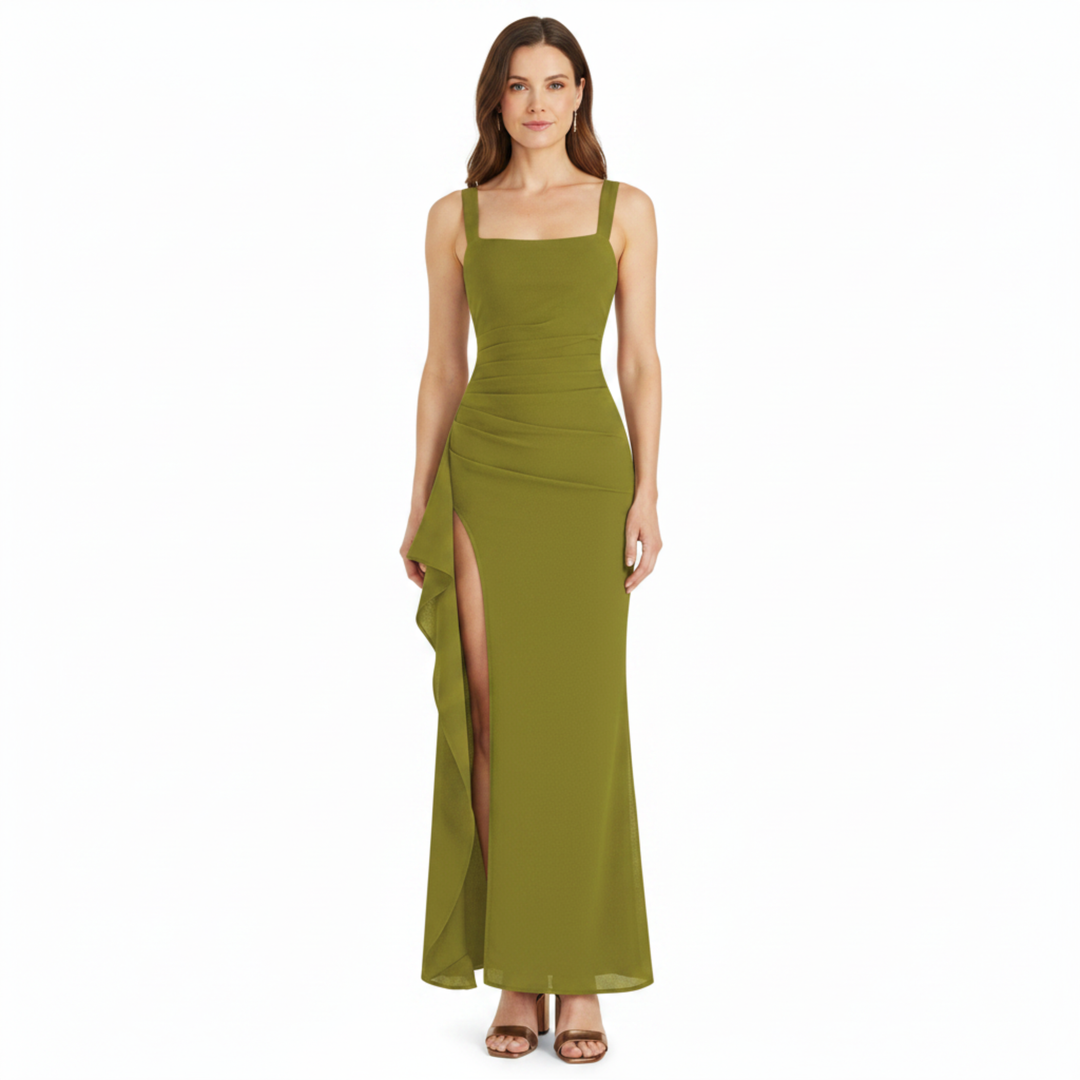 Satin Slip Backless Maxi Dress – Open Back Full Length