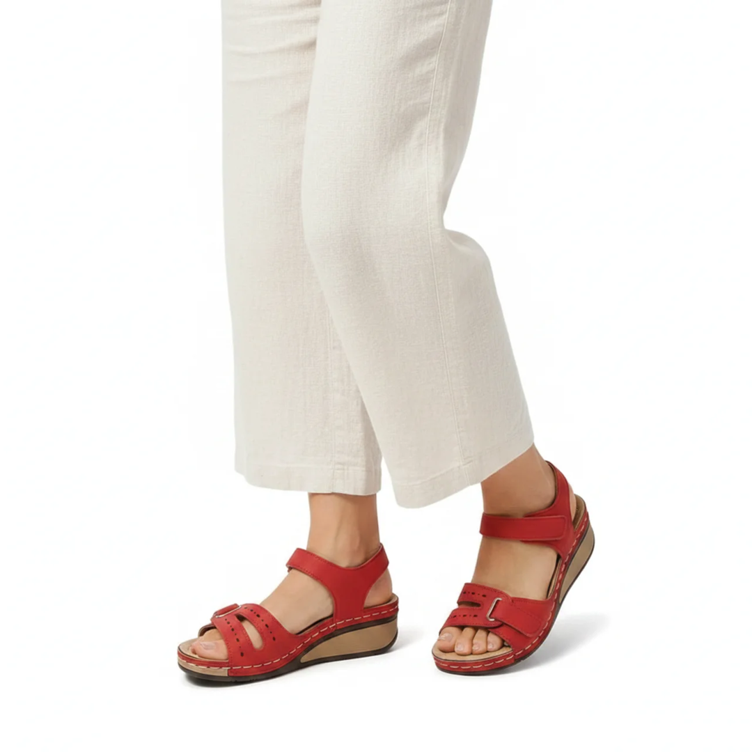 Wedge Sandals for Women – Vegan Leather, Arch Support & Non-Slip